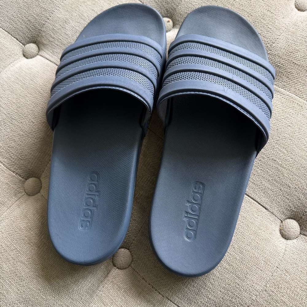 Adidas Adilette slides- smoky blue